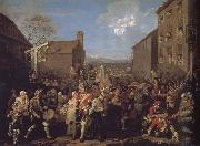 William Hogarth March to Finchley oil painting on canvas
